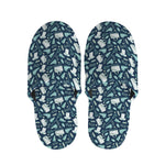 Lacrosse Equipment Pattern Print Slippers
