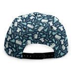 Lacrosse Equipment Pattern Print Snapback Cap
