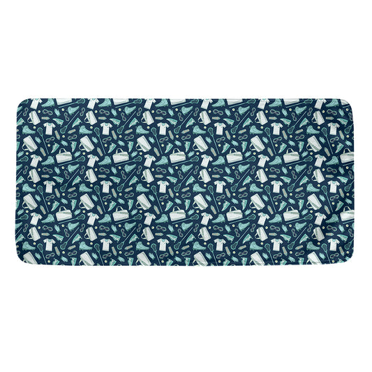 Lacrosse Equipment Pattern Print Towel