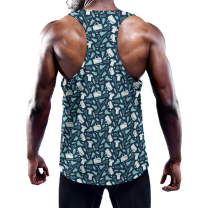 Lacrosse Equipment Pattern Print Training Tank Top