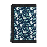 Lacrosse Equipment Pattern Print Trifold Wallet