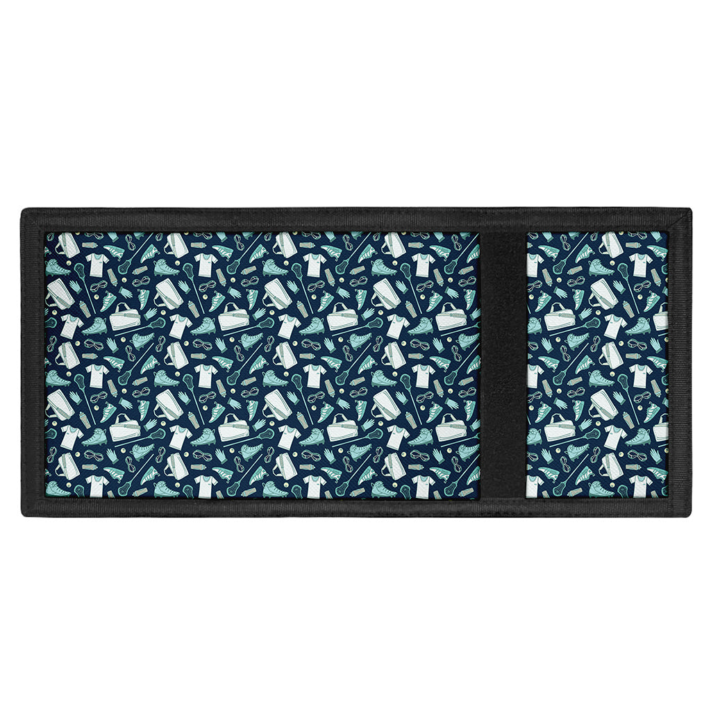Lacrosse Equipment Pattern Print Trifold Wallet