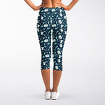 Lacrosse Equipment Pattern Print Women's Capri Leggings