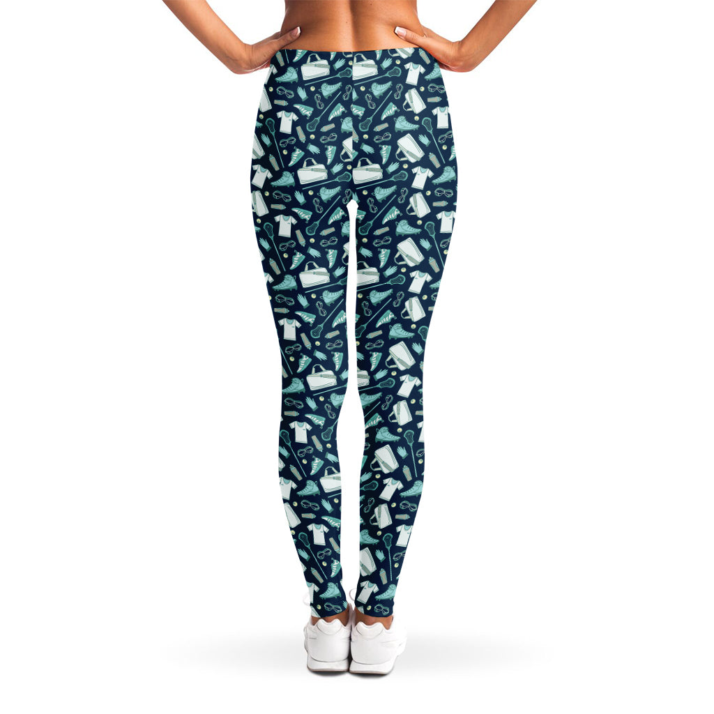 Lacrosse Equipment Pattern Print Women's Leggings