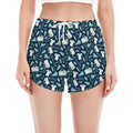 Lacrosse Equipment Pattern Print Women's Split Running Shorts