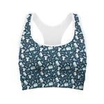 Lacrosse Equipment Pattern Print Women's Sports Bra