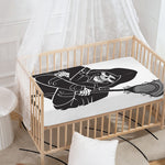 Lacrosse Skull Print Baby Crib Sheet
