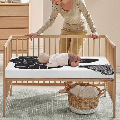 Lacrosse Skull Print Baby Crib Sheet