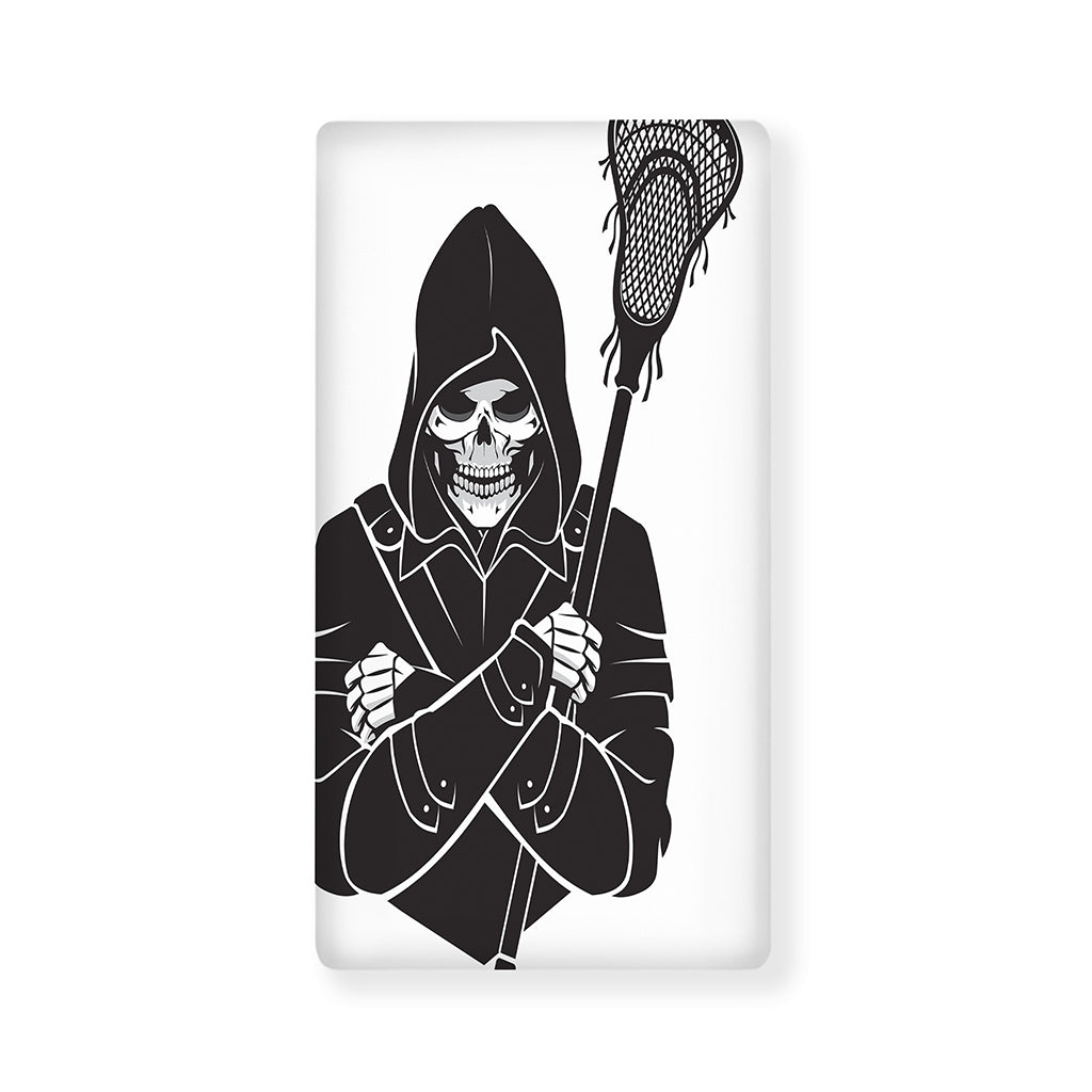 Lacrosse Skull Print Baby Crib Sheet