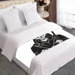 Lacrosse Skull Print Bed Runner