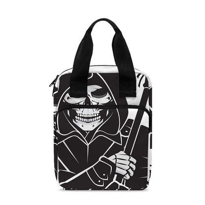 Lacrosse Skull Print Bible Tote Bag