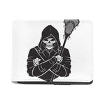 Lacrosse Skull Print Bifold Wallet
