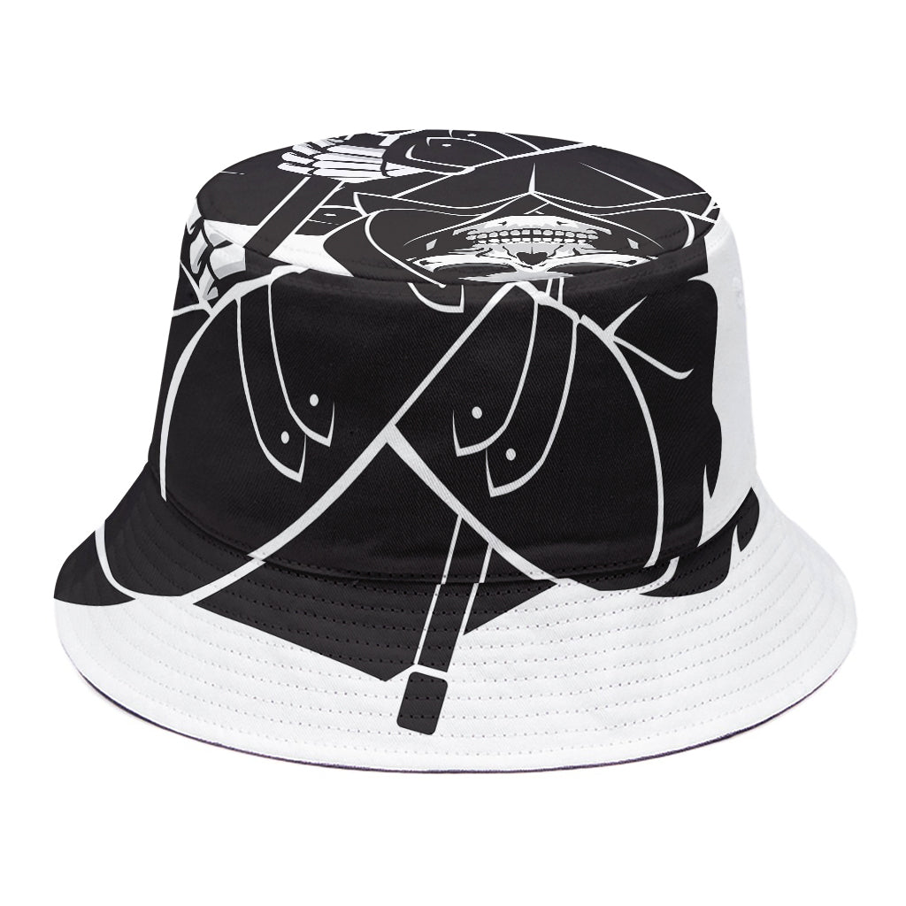 Lacrosse Skull Print Bucket Hat