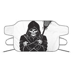 Lacrosse Skull Print Car Windshield Snow Cover