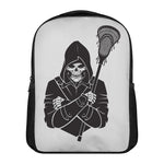Lacrosse Skull Print Casual Backpack