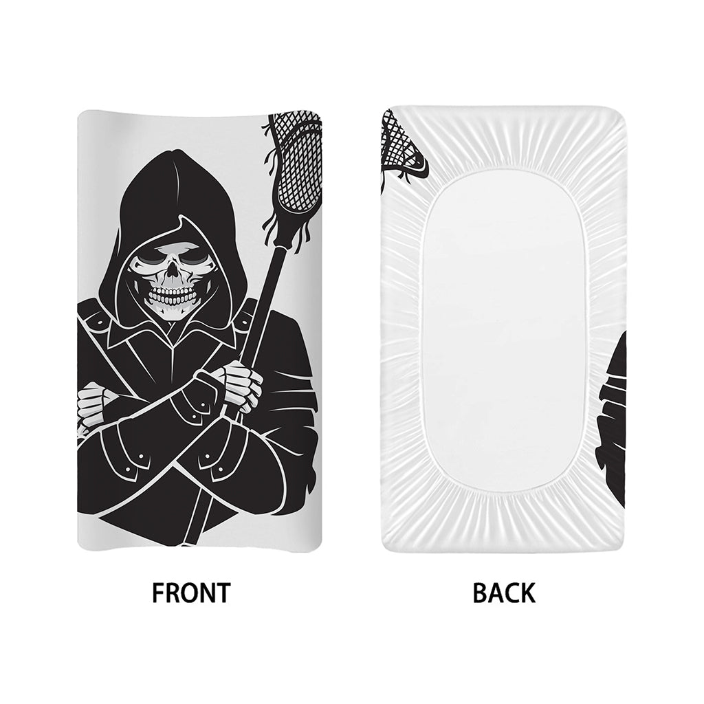 Lacrosse Skull Print Changing Pad Cover