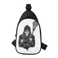 Lacrosse Skull Print Sling Bag