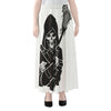 Lacrosse Skull Print Chiffon Maxi Skirt