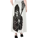 Lacrosse Skull Print Chiffon Maxi Skirt