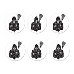 Lacrosse Skull Print Coaster Set