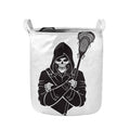 Lacrosse Skull Print Collapsible Laundry Basket