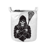 Lacrosse Skull Print Collapsible Laundry Basket
