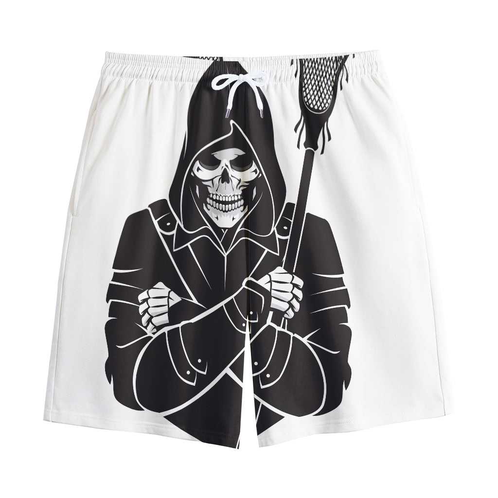 Lacrosse Skull Print Cotton Shorts
