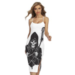 Lacrosse Skull Print Cross Back Cami Dress
