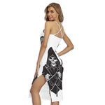 Lacrosse Skull Print Cross Back Cami Dress