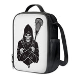 Lacrosse Skull Print Crossbody Lunch Bag