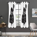 Lacrosse Skull Print Grommet Curtain Panels