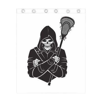 Lacrosse Skull Print Curtain