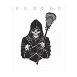 Lacrosse Skull Print Curtain