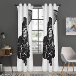 Lacrosse Skull Print Curtain