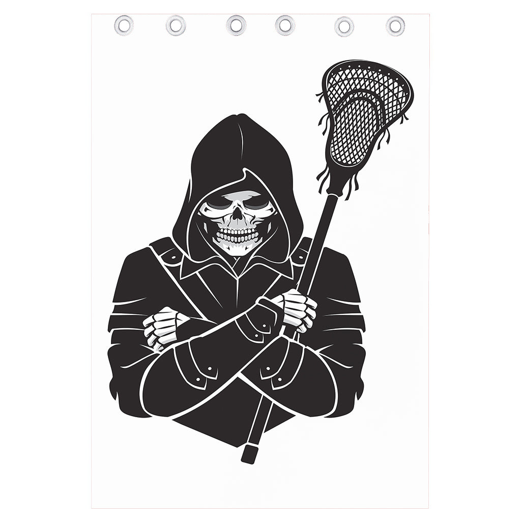 Lacrosse Skull Print Curtain