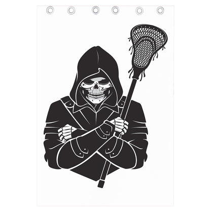 Lacrosse Skull Print Curtain