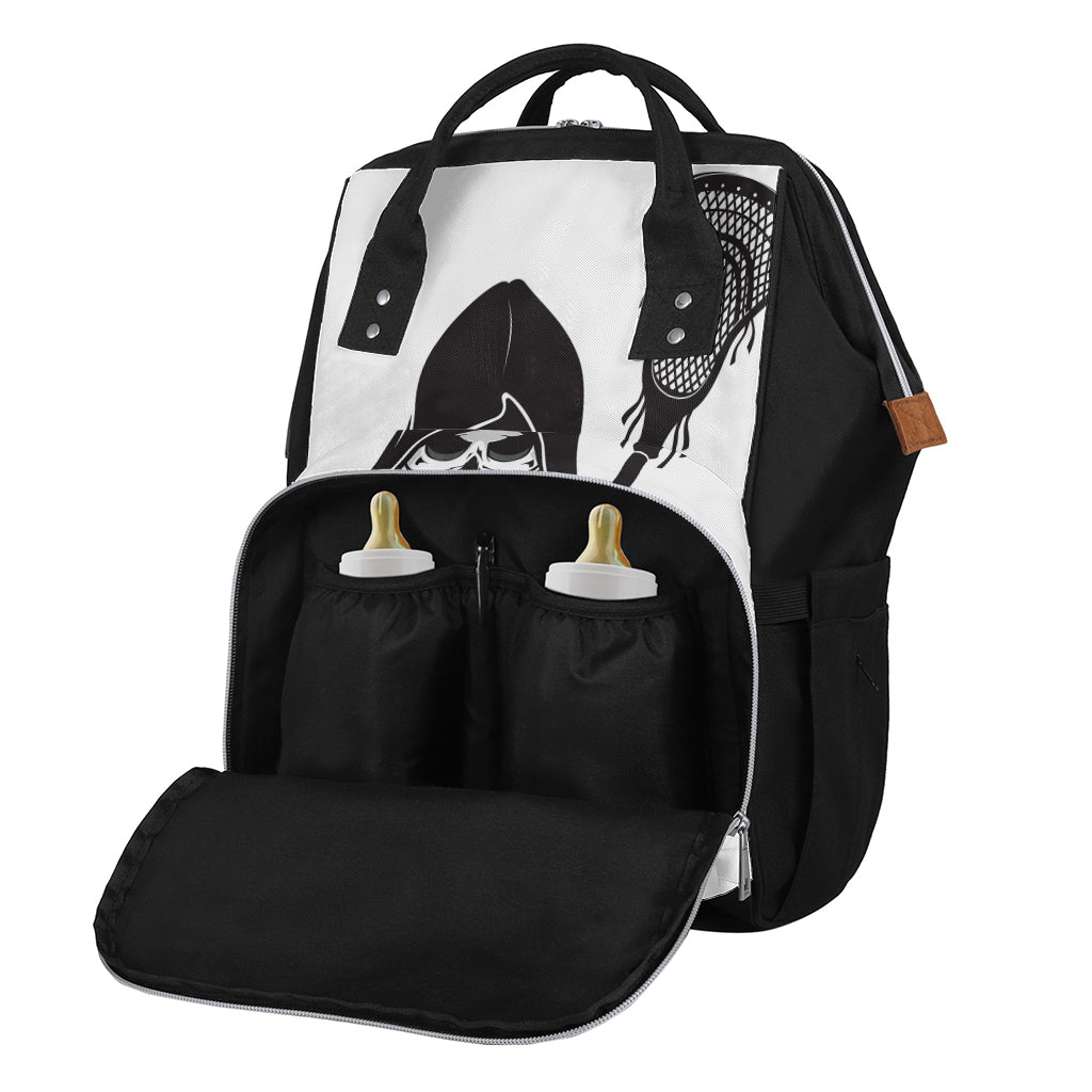 Lacrosse Skull Print Diaper Bag