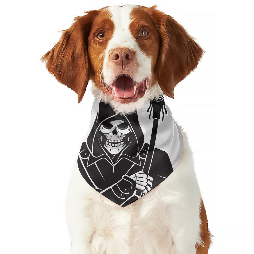 Lacrosse Skull Print Dog Bandana