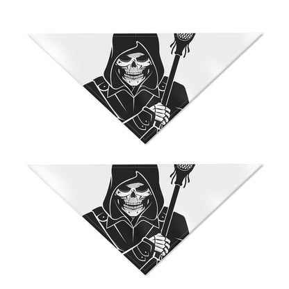 Lacrosse Skull Print Dog Bandana