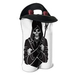Lacrosse Skull Print Double Neoprene Wine Tote