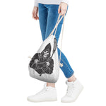 Lacrosse Skull Print Drawstring Bag