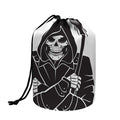 Lacrosse Skull Print Drawstring Makeup Bag