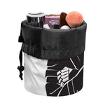 Lacrosse Skull Print Drawstring Makeup Bag