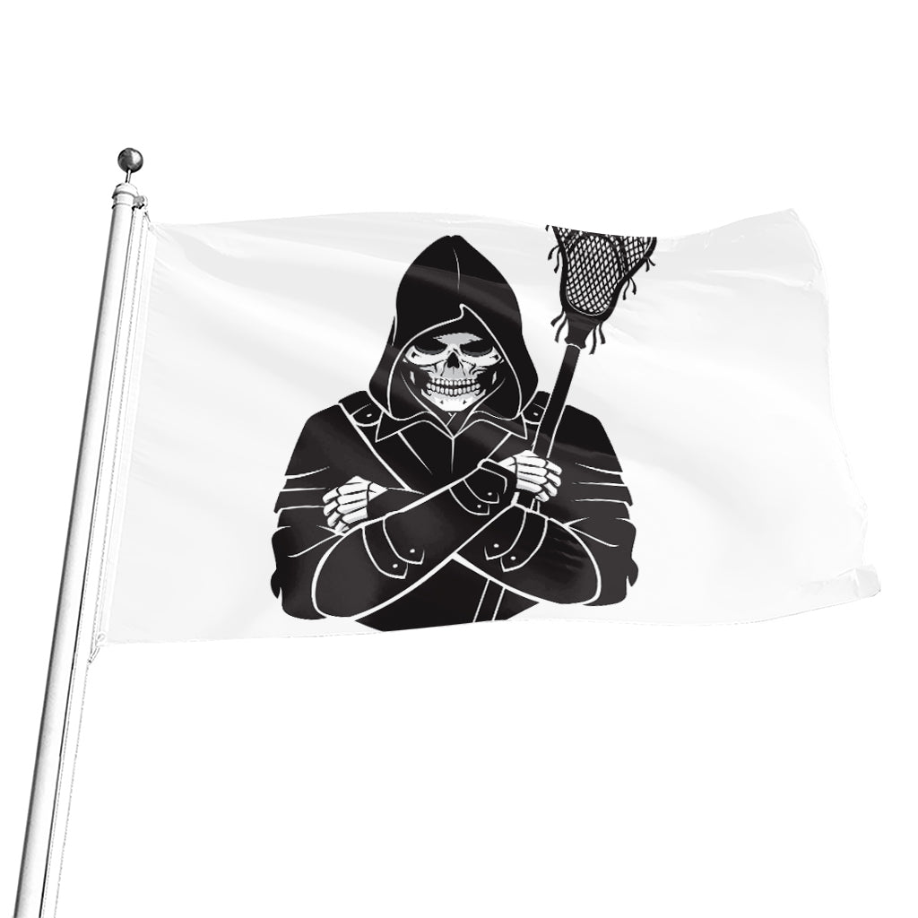 Lacrosse Skull Print Flag