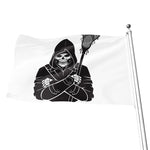 Lacrosse Skull Print Flag