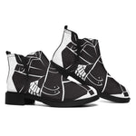 Lacrosse Skull Print Flat Ankle Boots