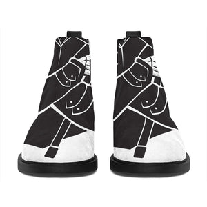 Lacrosse Skull Print Flat Ankle Boots