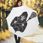 Lacrosse Skull Print Foldable Umbrella