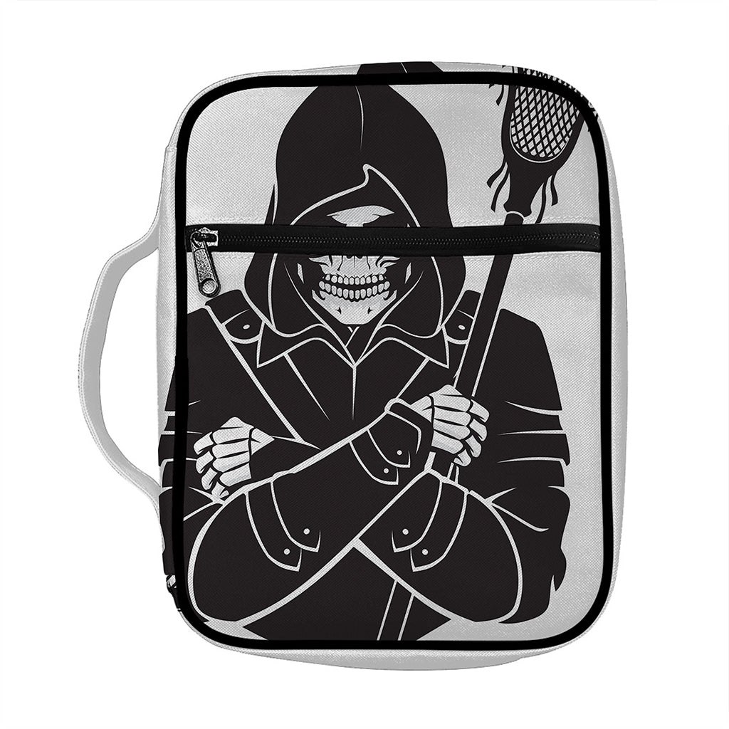 Lacrosse Skull Print Front Pocket Bible Bag