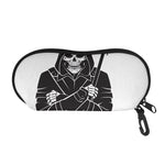 Lacrosse Skull Print Glasses Case